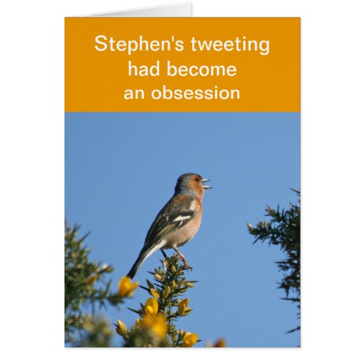 Obsessive tweeting card (Front)