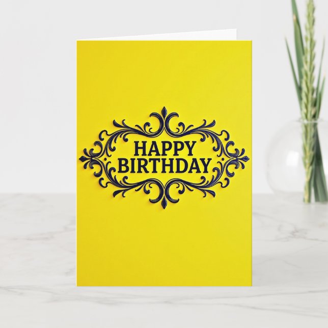 Obsidian Birthday Frame Card (Front)
