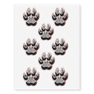 Obsidian Chimera Paw Logo Temporary Tattoos
