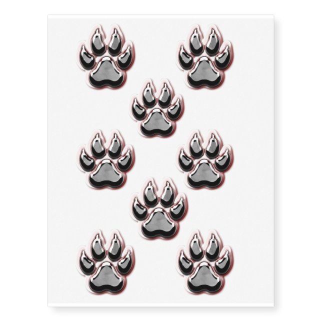 Obsidian Chimera Paw Logo Temporary Tattoos (Front)