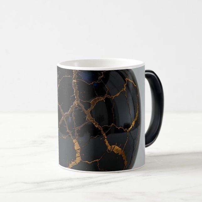 Obsidian Kintsugi Sphere Color Morph Mug (Front Right)