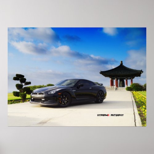 Obsidian Nissan GT_R R35 with Carbon Poster