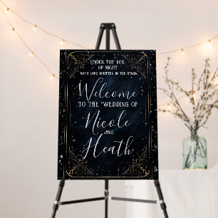 Obsidian Oracle Midnight Elegance Wedding Foam Board