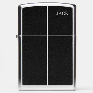 Obsidian Silver Line – Dark Elegance with a Sharp Zippo Lighter