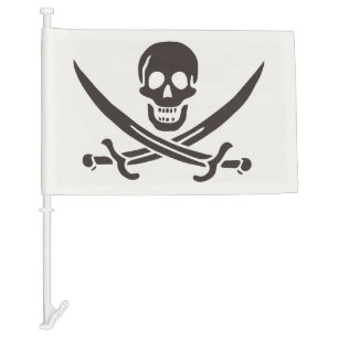 Obsidian Skull Swords Pirate flag of Calico Jack
