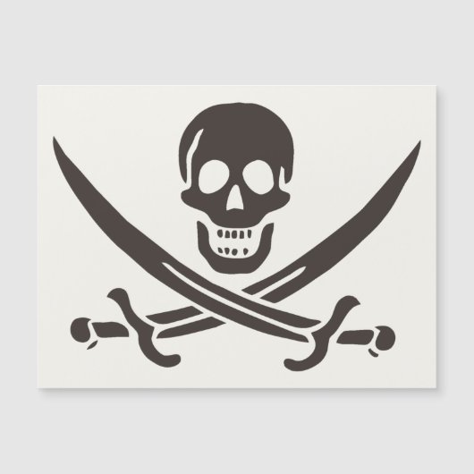 Obsidian Skull Swords Pirate flag of Calico Jack (Front)