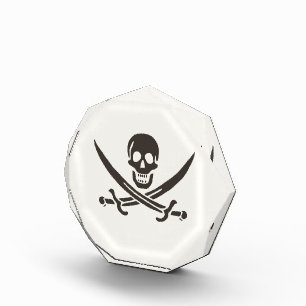 Obsidian Skull Swords Pirate flag of Calico Jack Acrylic Award