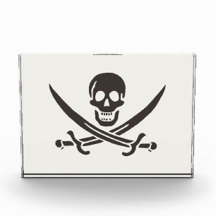 Obsidian Skull Swords Pirate flag of Calico Jack Acrylic Award