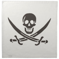 Obsidian Skull Swords Pirate flag of Calico Jack