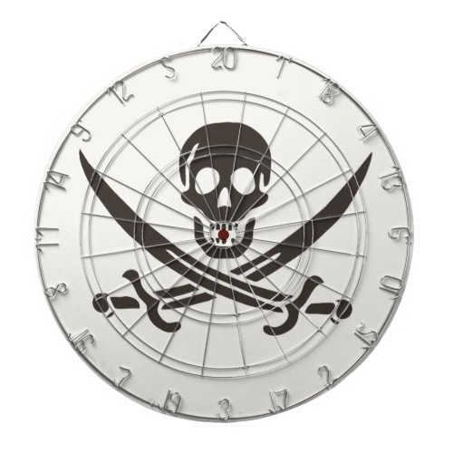 Obsidian Skull Swords Pirate flag of Calico Jack Dart Board