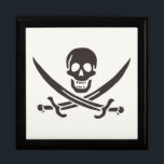 Obsidian Skull Swords Pirate flag of Calico Jack Gift Box<br><div class="desc">A low growl rumbled across the waves, not from the storm brewing on the horizon, but from Captain Jack's throat. His dark eyes, usually gleaming with mischief, held a steely glint as he surveyed the approaching ship. The "Revenge, " his sloop, heeled slightly in the choppy water, its black hull...</div>