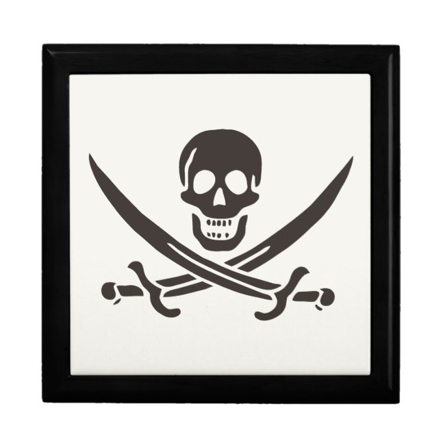Obsidian Skull Swords Pirate flag of Calico Jack Gift Box (Front)