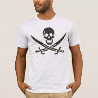 Obsidian Skull Swords Pirate flag of Calico Jack