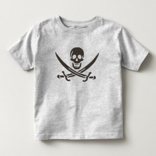 Obsidian Skull Swords Pirate flag of Calico Jack Toddler T-shirt