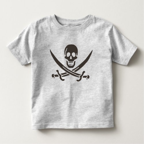 Obsidian Skull Swords Pirate flag of Calico Jack Toddler T_shirt