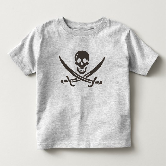 Obsidian Skull Swords Pirate flag of Calico Jack Toddler T-shirt (Front)