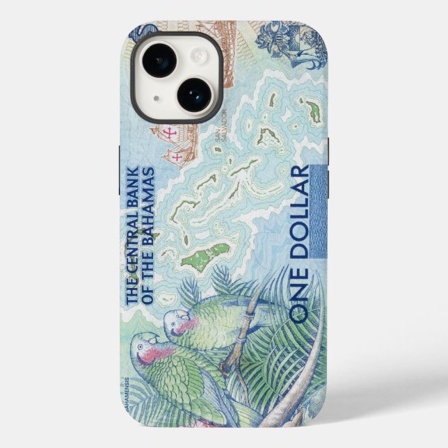 Obsolete Bahamas Parrot Note Case-Mate iPhone Case (Back)