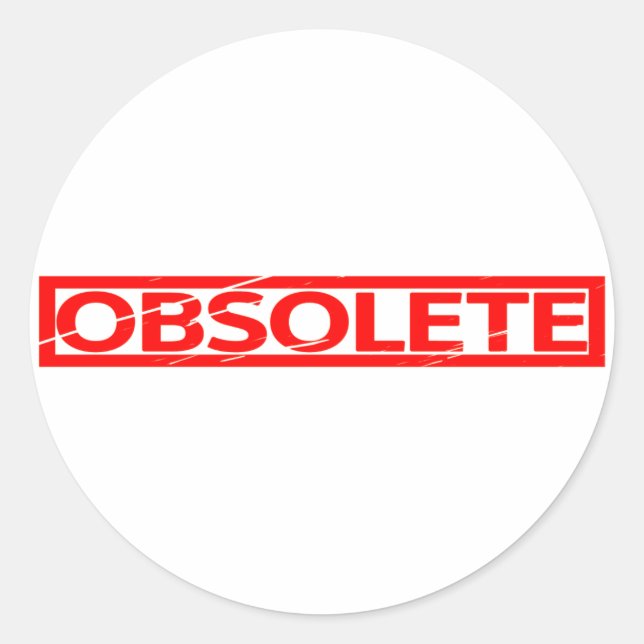 Obsolete Stamp Classic Round Sticker (Front)