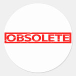 Obsolete Stamp Classic Round Sticker