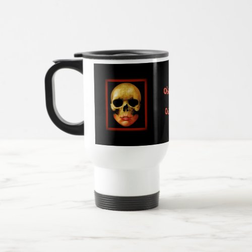 ObsoleteOddity Travel Mug _ Double Skull