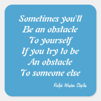 obstacle square sticker