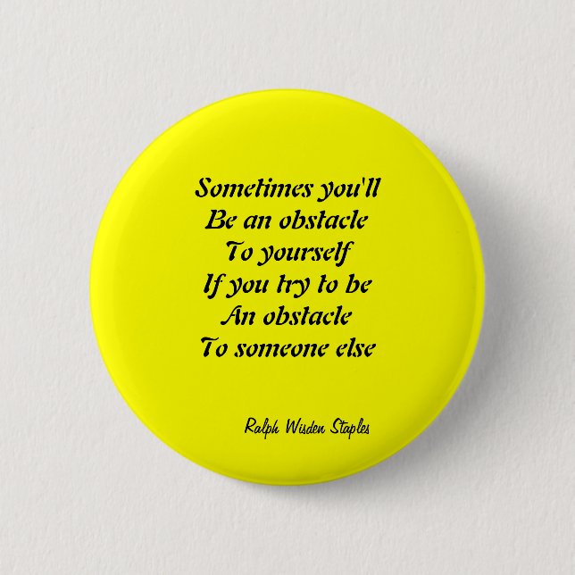 Obstacle to yourself button (Front)