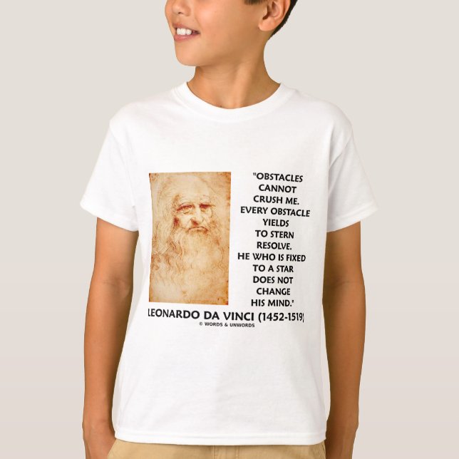Obstacles Cannot Crush Me Fixed To A Star Quote T-Shirt (Front)