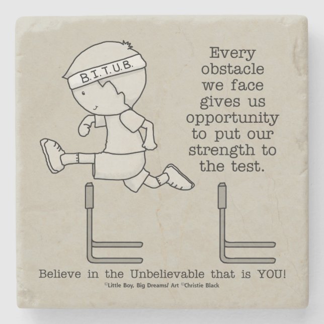 Obstacles Stone Coaster (Front)