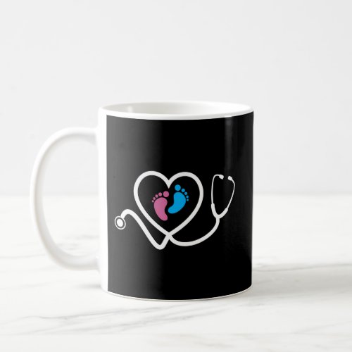 Obstetric Nurse Baby Feet Stethoscope Neonatal Nic Coffee Mug