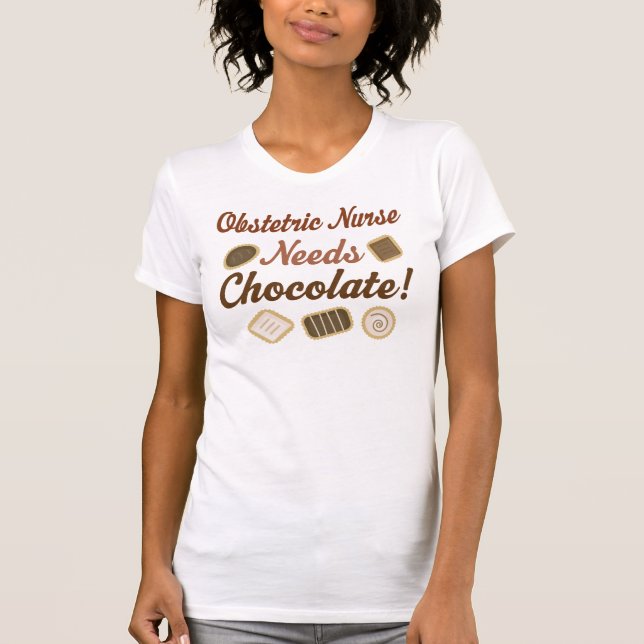 Obstetric Nurse Chocolate T-Shirt (Front)