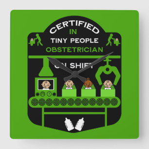Obstetrician Appreciation And Thank You gift Square Wall Clock
