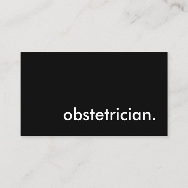 obstetrician. business card (Front)