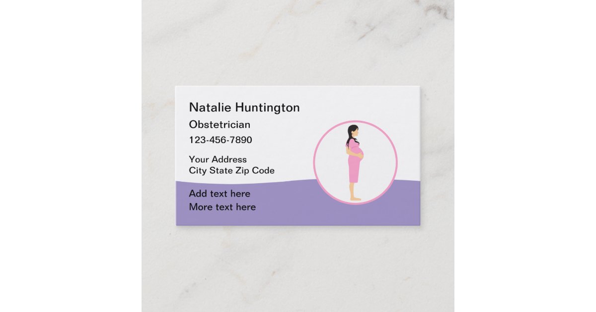 Obstetrician Gynecologist Business Card | Zazzle