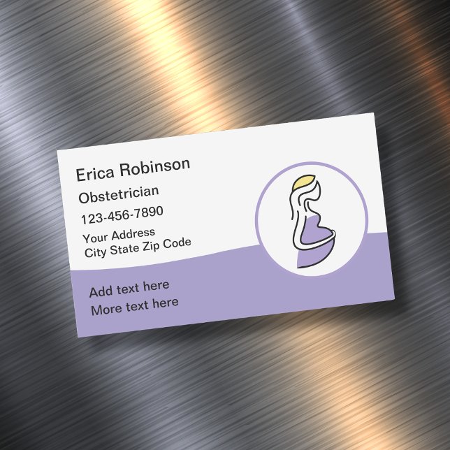 Obstetrician Gynecologist Modern Business Card Magnet (Creator Uploaded)
