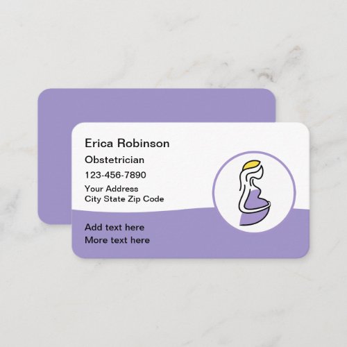 Obstetrician Gynecologist Modern Business Cards