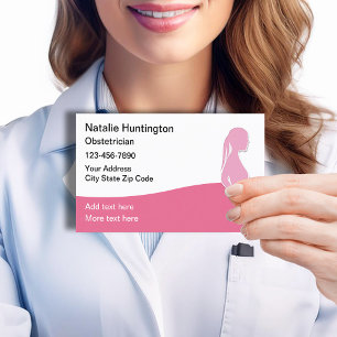 Obstetrician Gynecologist Modern Business Cards
