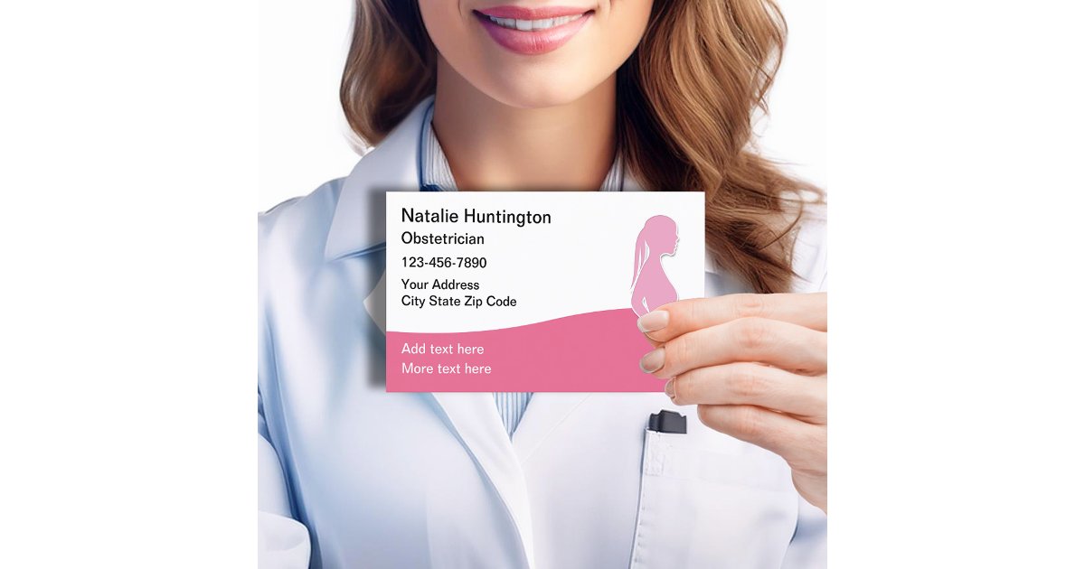 Obstetrician Gynecologist Modern Business Cards | Zazzle