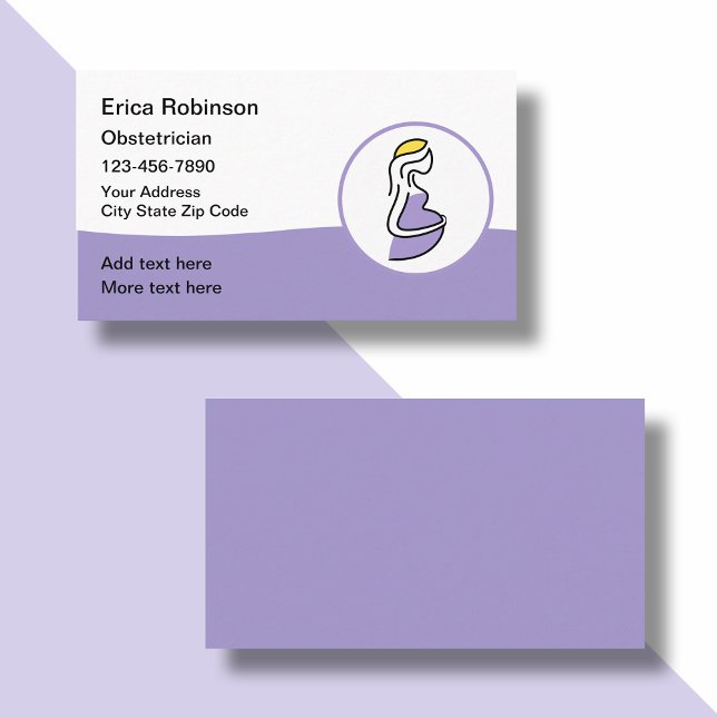 Obstetrician Gynecologist Modern Business Cards (Creator Uploaded)