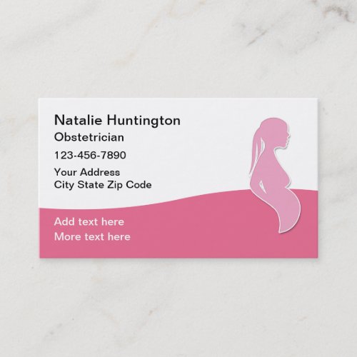 Obstetrician Gynecologist Modern Business Cards