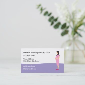 Obstetrician Gynecology Appointment Business Card | Zazzle