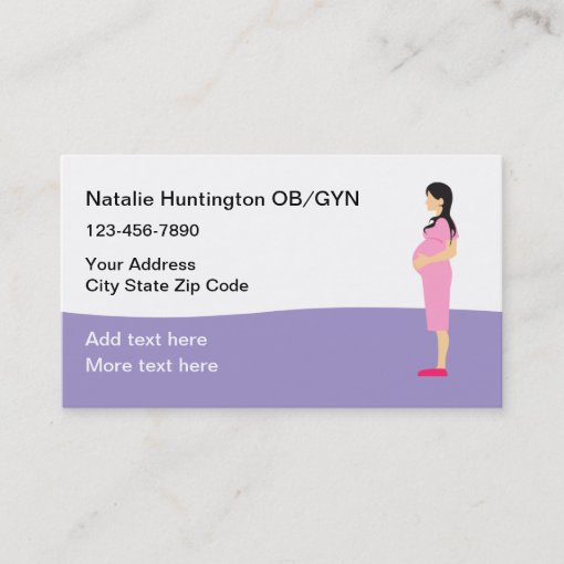 Obstetrician Gynecology Appointment Business Card | Zazzle