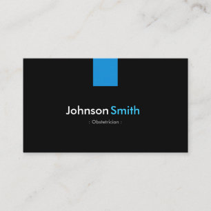 Obstetrician Modern Aqua Blue Business Card