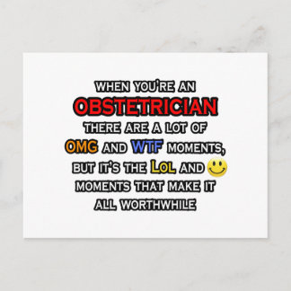 Obstetrician ... OMG WTF LOL Postcard