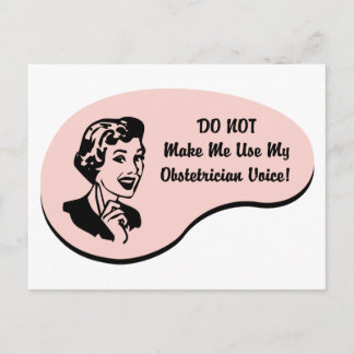 Obstetrician Voice Postcard
