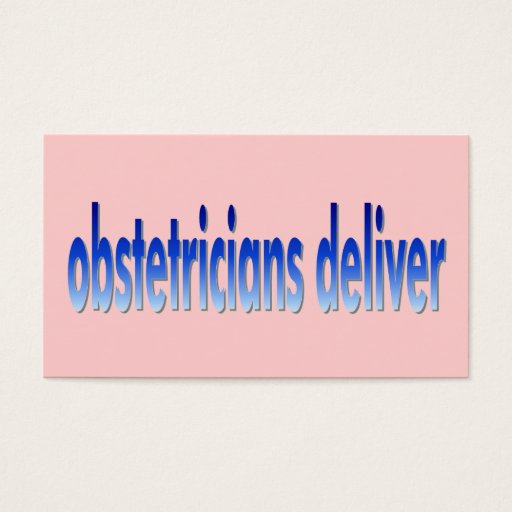 Customizable Obstetricians Deliver Pun Business Card