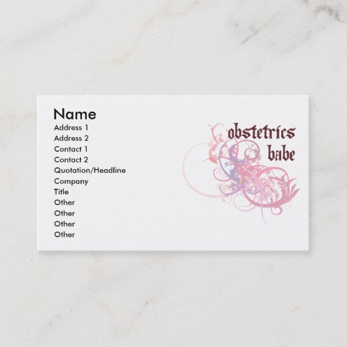 Obstetrics Babe Business Card