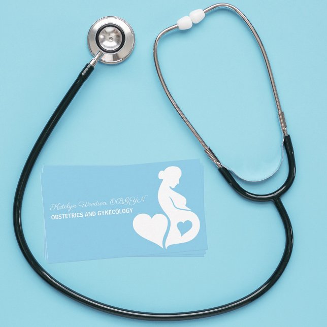 Obstetrics Gynecology Maternity Ward Baby Blue Business Card (Creator Uploaded)