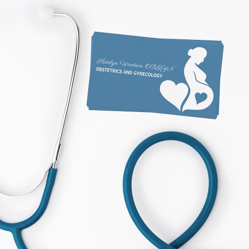Obstetrics Gynecology Maternity Ward Chic Blue Business Card