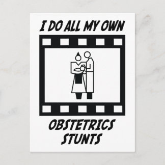 Obstetrics Stunts Postcard