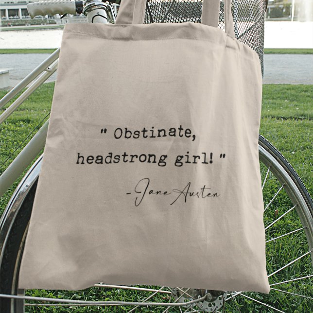 Obstinate headstrong girl Jane Austen Tote Bag (Creator Uploaded)